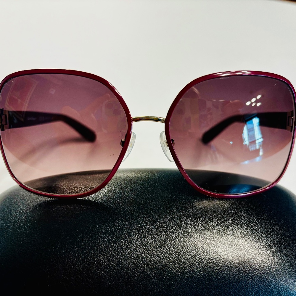 Maroon and Gold Ferragamo sunglasses! BRAND NEW!